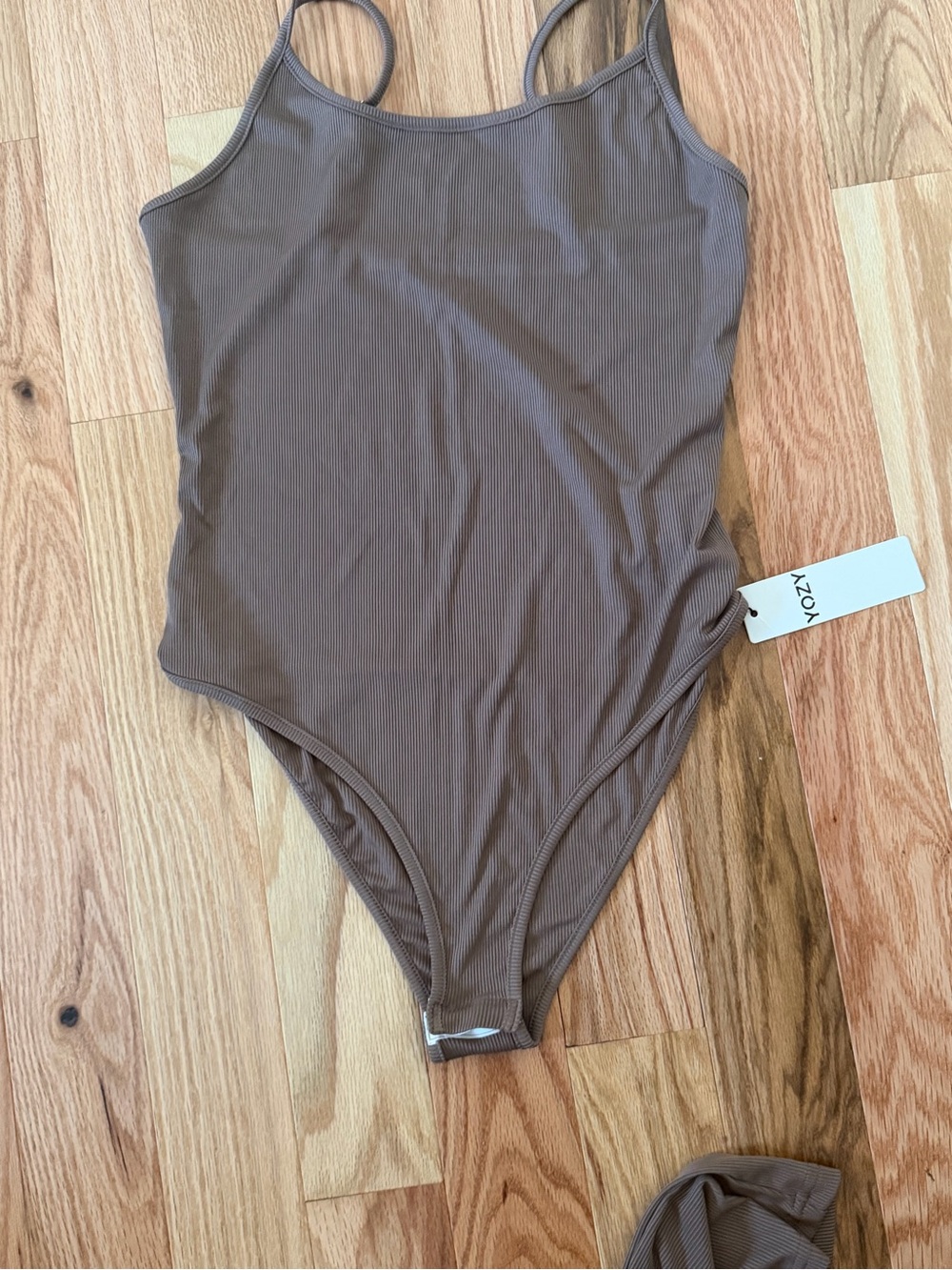 Cozy Ribbed Tank & Short Set - Brown - Picture 3 of 6